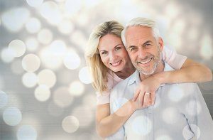 Happy Couple after getting Dentures in Fairfax VA