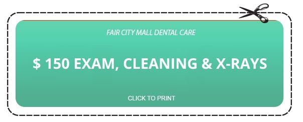 Coupon of Dental Exam, Xray & Cleaning at Fair City Mall Dental Care
