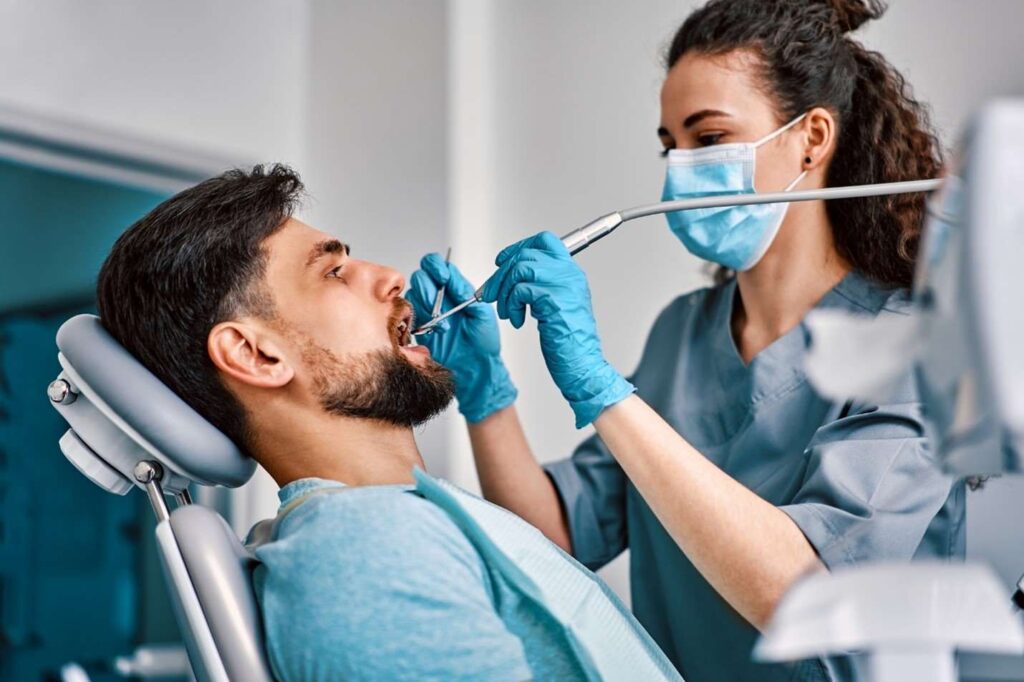 Dental implant removal procedure at Fair City Mall Dental Care in Fairfax, VA.